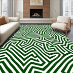 Green Maze Pattern Rug