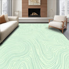 Calm Mint Contour Line Abstract Rug