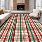 Classic Tartan Red Green Plaid Design Rug