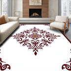 Ornate Floral Scrollwork Design Rug