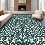 Traditional Scroll Pattern Accent Rug