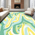 Abstract Wave Stripes Pattern Rug