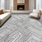 Bold Abstract Linear Flow Rug