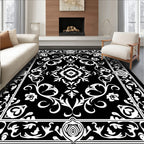 Ornate Floral Damask Pattern Rug