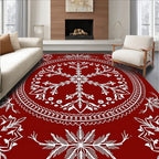 Ornate Floral Starburst Mandala Design Rug