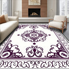 Ornate Floral Tile Pattern Rug