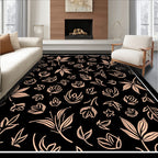 Botanical Sketchy Outline Warm Tones Rug