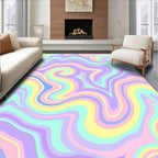 Pastel Swirl Abstract Pattern Rug