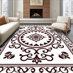 Classic Swirls Heart Detailed Design Rug