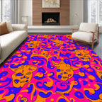 Whimsical Skull Psychedelic Pattern Rug