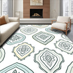 Distressed Boho Style Medallions Rug
