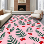 Whimsical Berry Branch Pattern Rug
