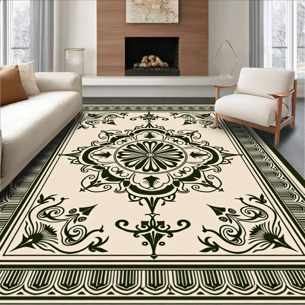 Vintage Intricate Floral Medallion Rug
