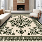 Vintage Intricate Floral Medallion Rug