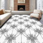 Geometric Floral Art Deco Pattern Rug
