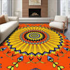 Vibrant Mandala Floral Sun Design Rug