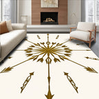 Gold Starburst Arrow Pattern Rug