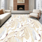 Abstract Swirls Lines Pattern Rug