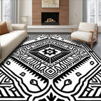 Bold Geometric Star Motif Rug