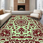 Ornate Floral Medallion Pattern Rug