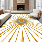 Vibrant Sunburst Abstract Pattern Rug