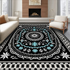 Intricate Mandala Floral Pattern Rug