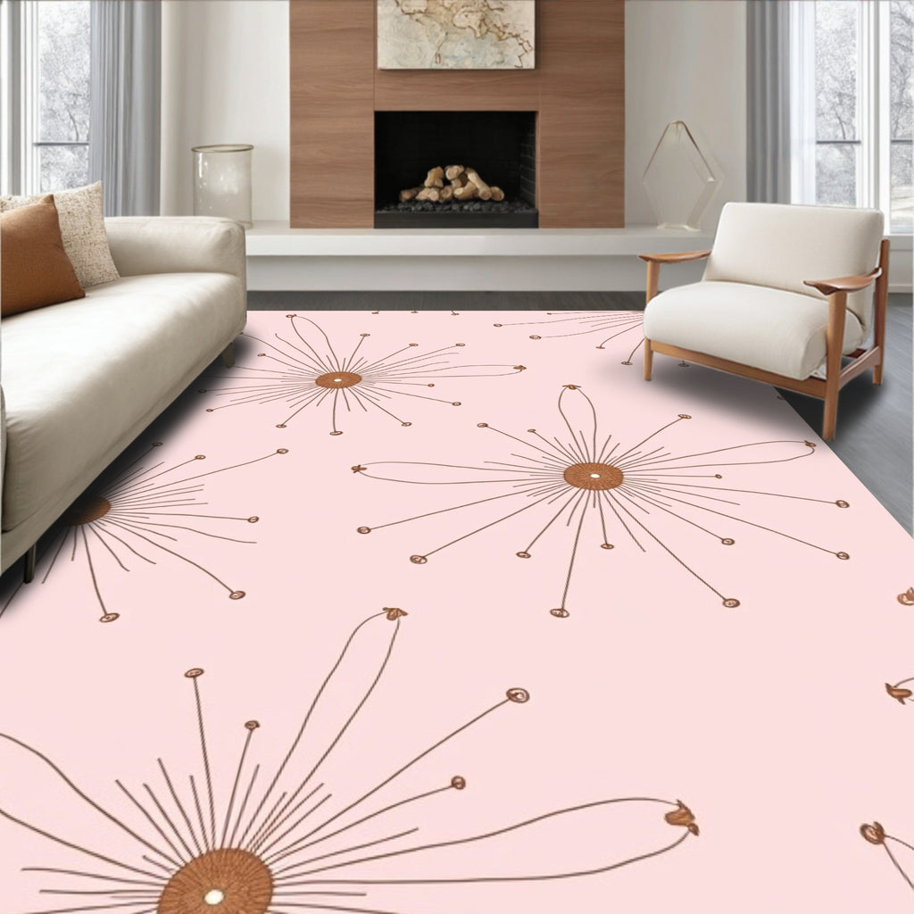 Dandelion Seed Abstract Pattern Rug