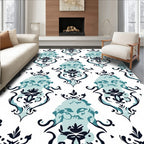 Abstract Floral Damask Pattern Rug
