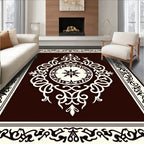 Intricate Floral Mandala Border Design Rug