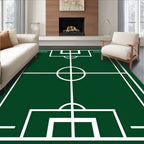 Grassy Field Geometric Pattern Rug