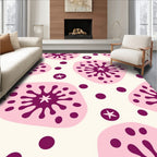 Pink Organic Starburst Pattern Rug