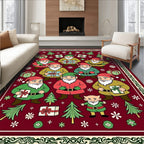 Festive Gnome Gift Patterned Rug