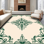 Elegant Scrollwork Frame Design Rug