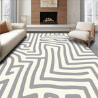 Abstract Maze Pattern Design Rug
