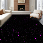Cosmic Pink Dot Scattered Pattern Rug