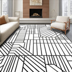 Structured Lines Geometric Pattern Rug