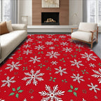 Winter Snowflake Medallion Pattern Rug