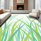 Fresh Green Grass Field Pattern Rug