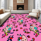 Abstract Figure Floral Cartoon Pattern Rug