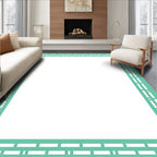 Geometric Stripe Border Design Rug