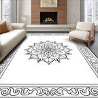 Ornate Floral Mandala Pattern Rug