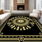 Art Deco Sunburst Geometric Motif Rug