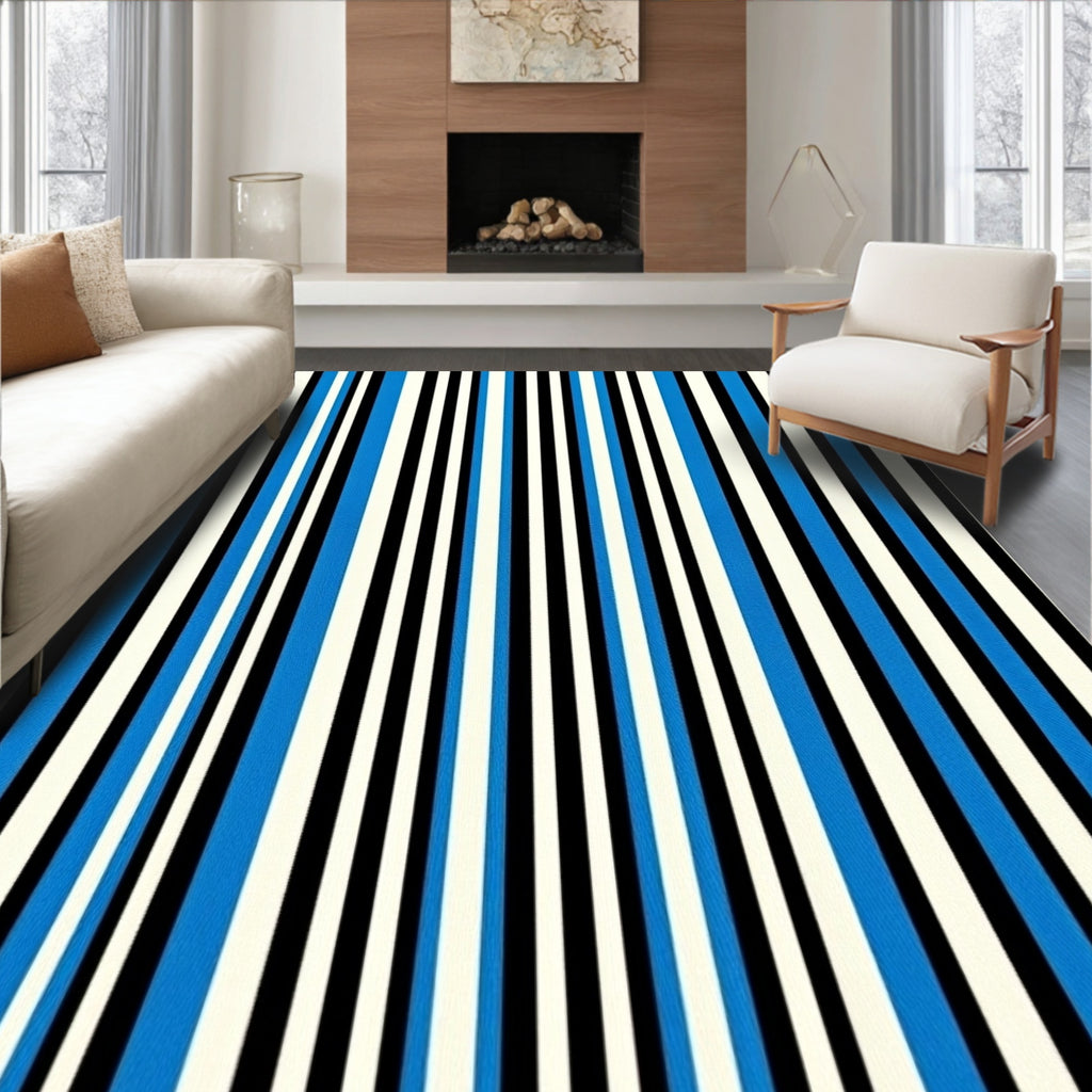 Bold Vertical Stripe Pattern Rug