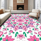 Floral Mandala Pattern with Delicate Petals Rug