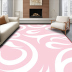 Soft Pink Swirls Pattern Rug