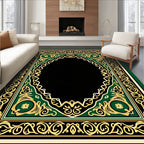 Emerald Gold Ornate Classic Frame Rug