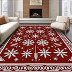 Winter Snowflake Pattern Rug