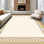 Elegant Floral Border Pattern Rug