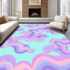 Pastel Swirl Cloud Pattern Rug