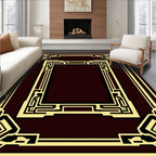 Bold Geometric Art Deco Frame Rug